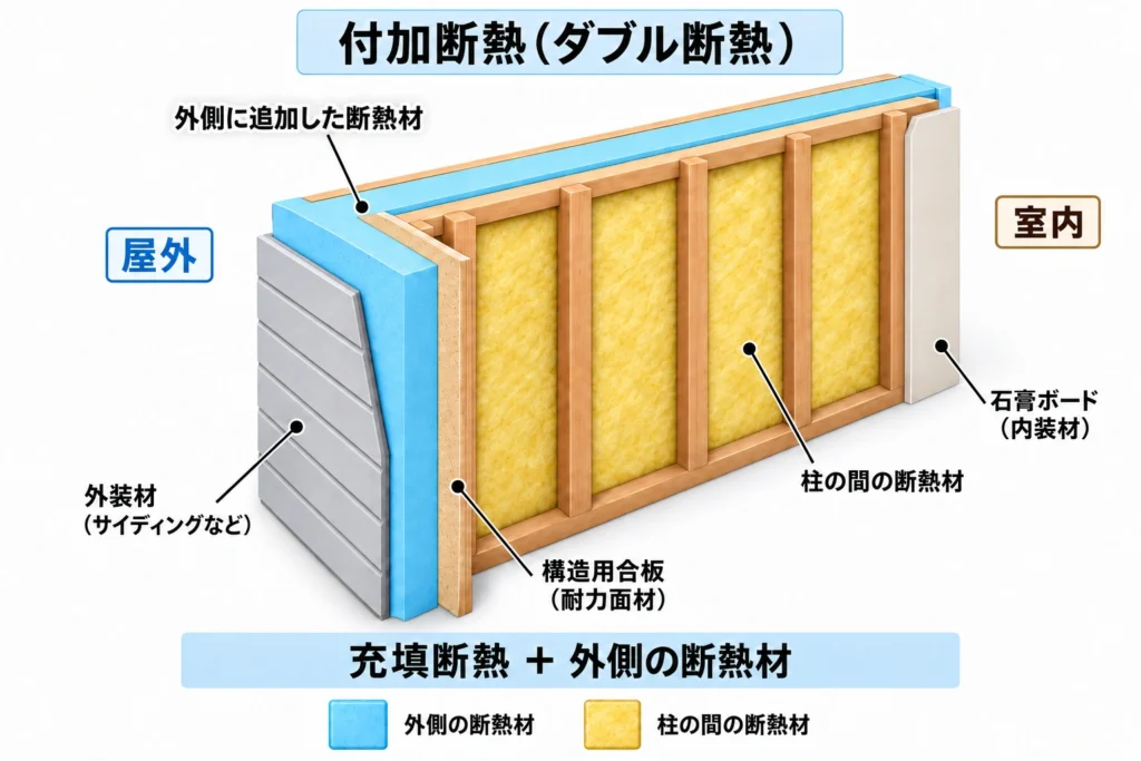 付加断熱(ダブル断熱)
