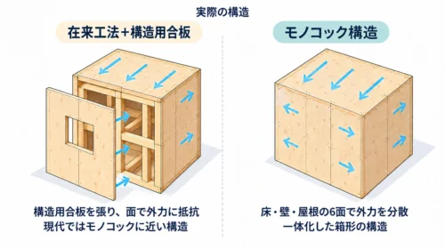 在来工法 モノコック